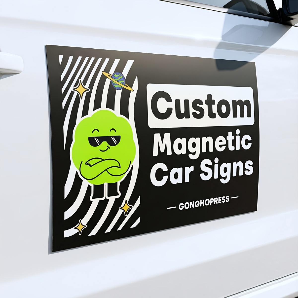 Wedding Support - Stiker Mobil Magnetik yang Dapat Disesuaikan—Ideal