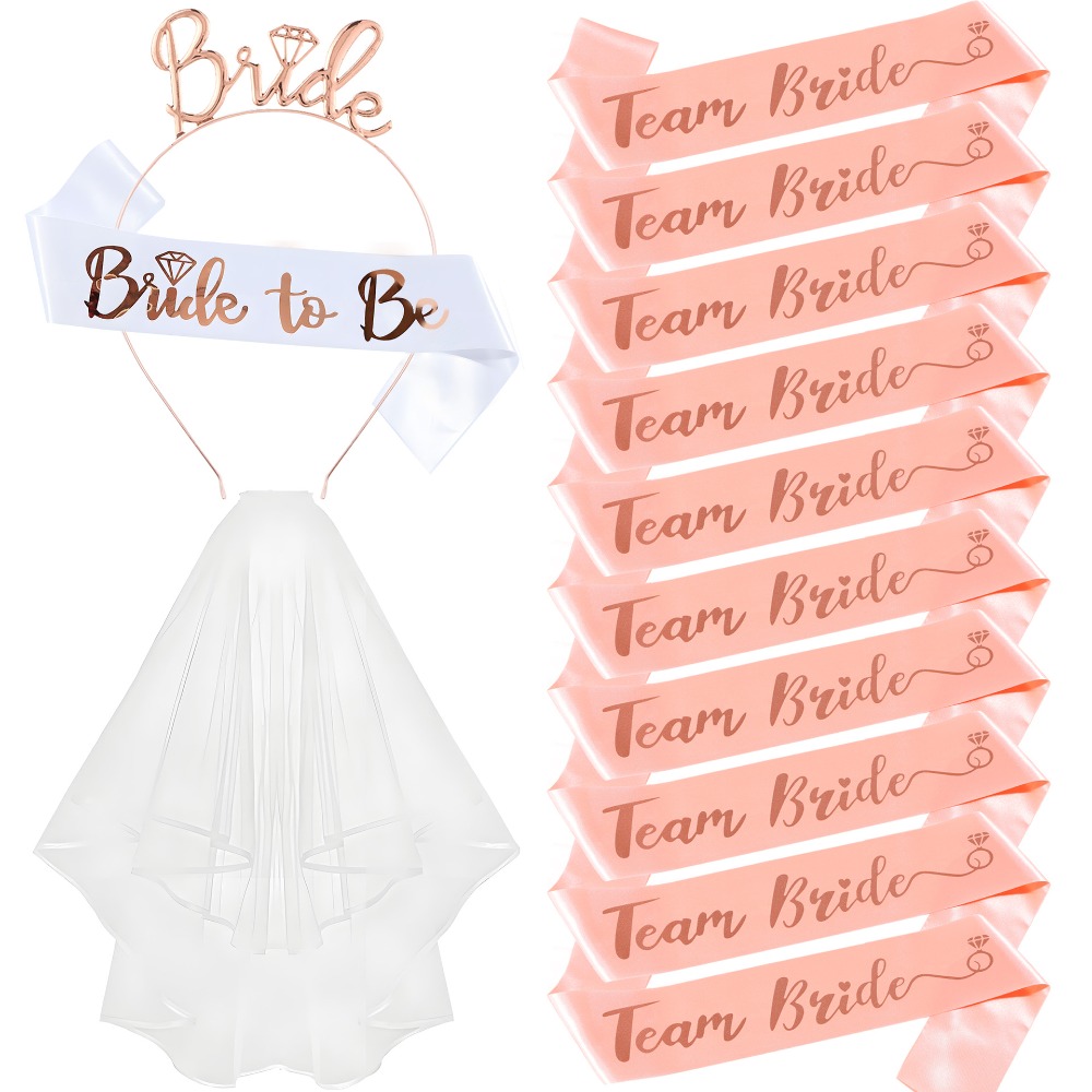 Bride Tribe Sash - Set Perlengkapan Pesta Lajang 13pcs, Sash