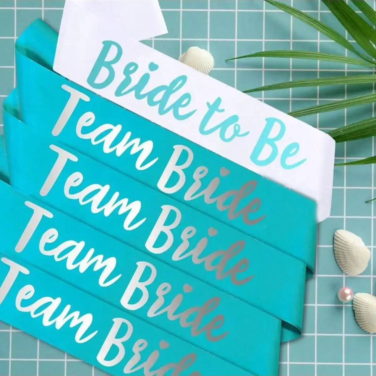 7 buah tim biru muda Set selem - Bride Tribe Sash ulasan dan harga