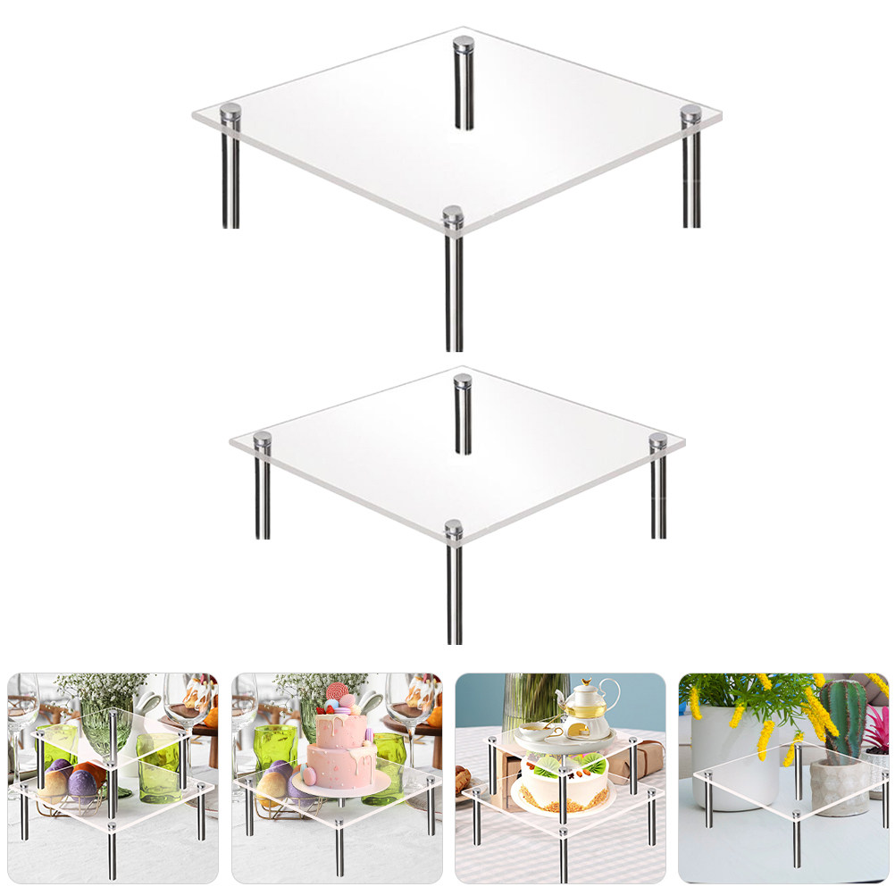 2Pcs Stand Display Kue Akrilik - Wedding Support ulasan dan harga