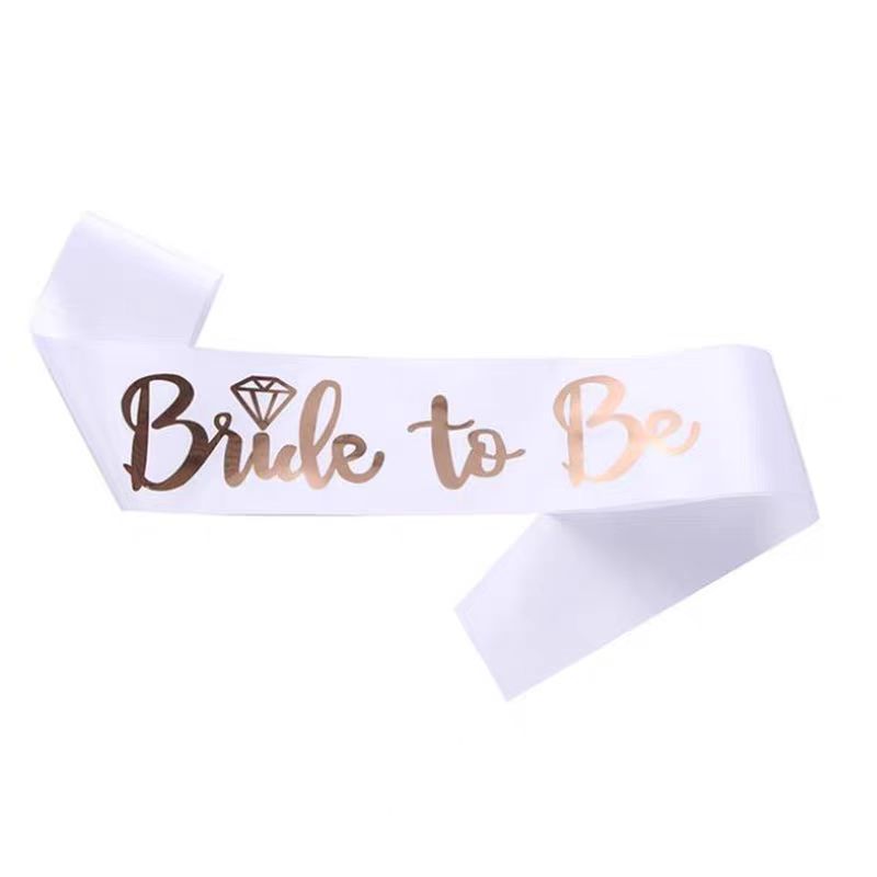 1Set selempang Satin tim emas  - Bride Tribe Sash ulasan dan harga