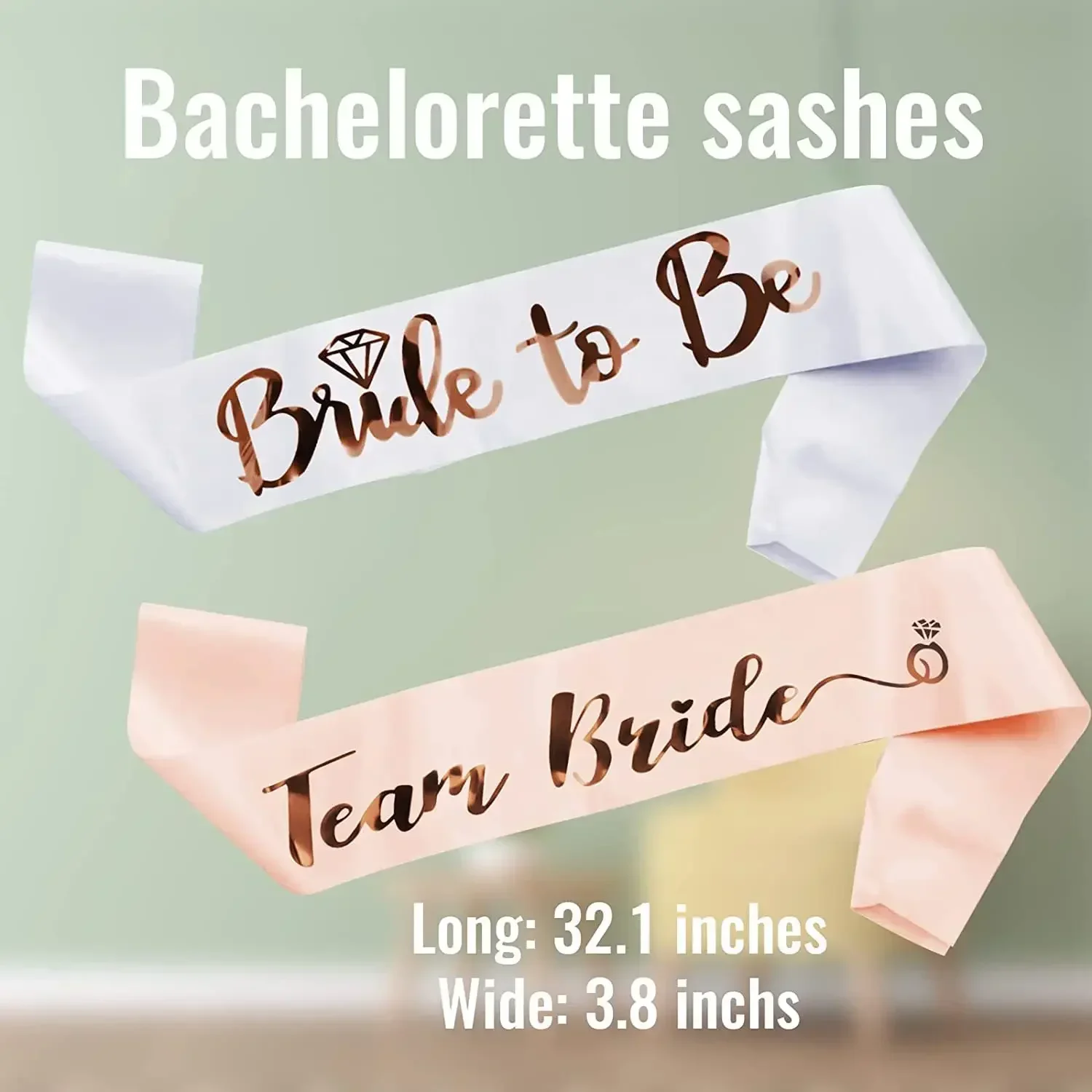 1Set selempang Satin tim emas  - Bride Tribe Sash ulasan dan harga