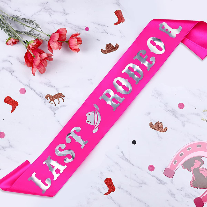 1 buah selempang Rodeo terakhi - Bride Tribe Sash ulasan dan harga