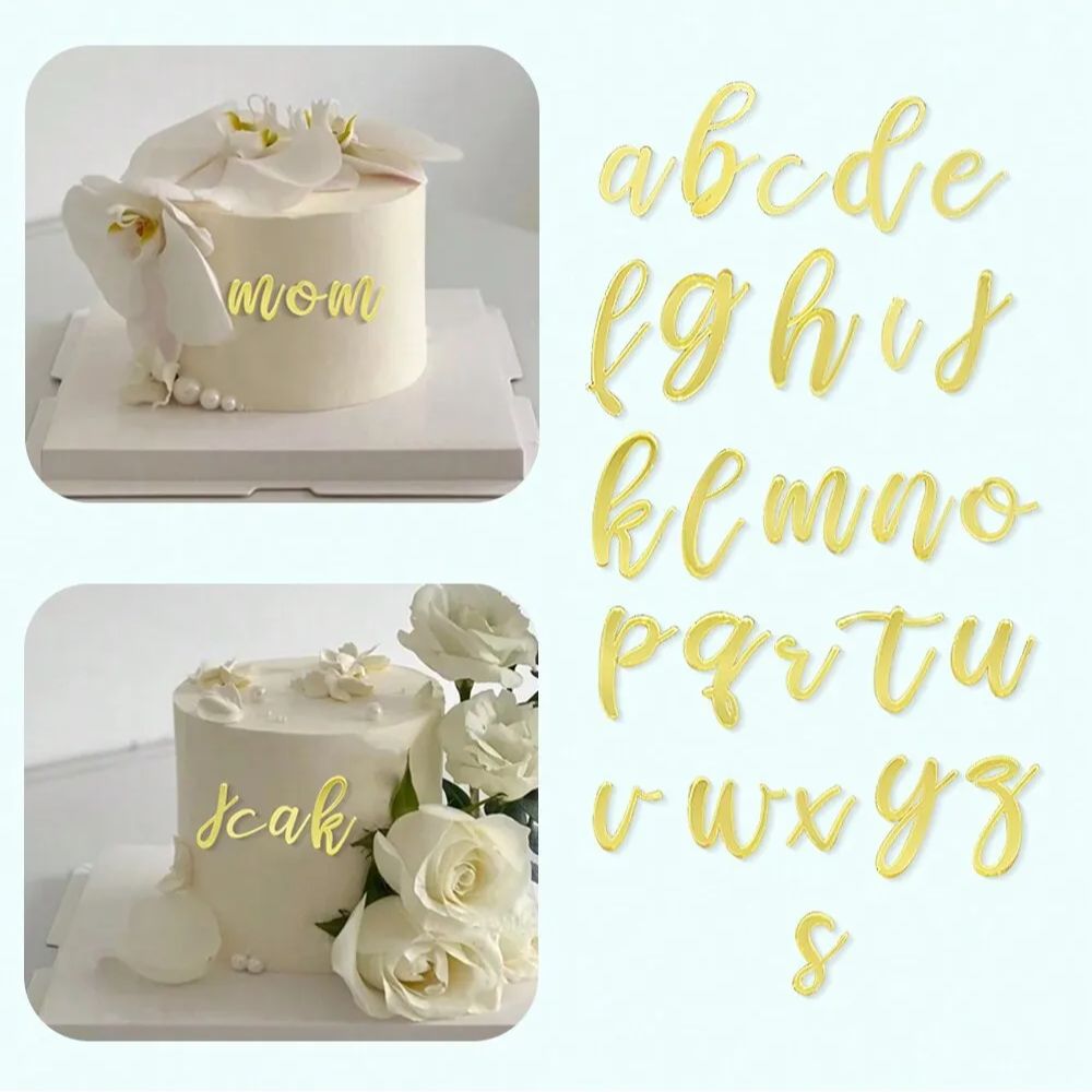 1set A-Z akrilik cermin emas,  - Wedding Z ulasan dan harga