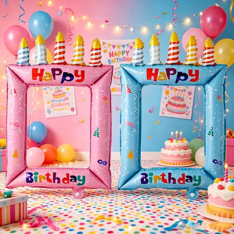 1/2pcs Bingkai Foto Ulang Tahu - Confetti Balloon Set ulasan dan harga