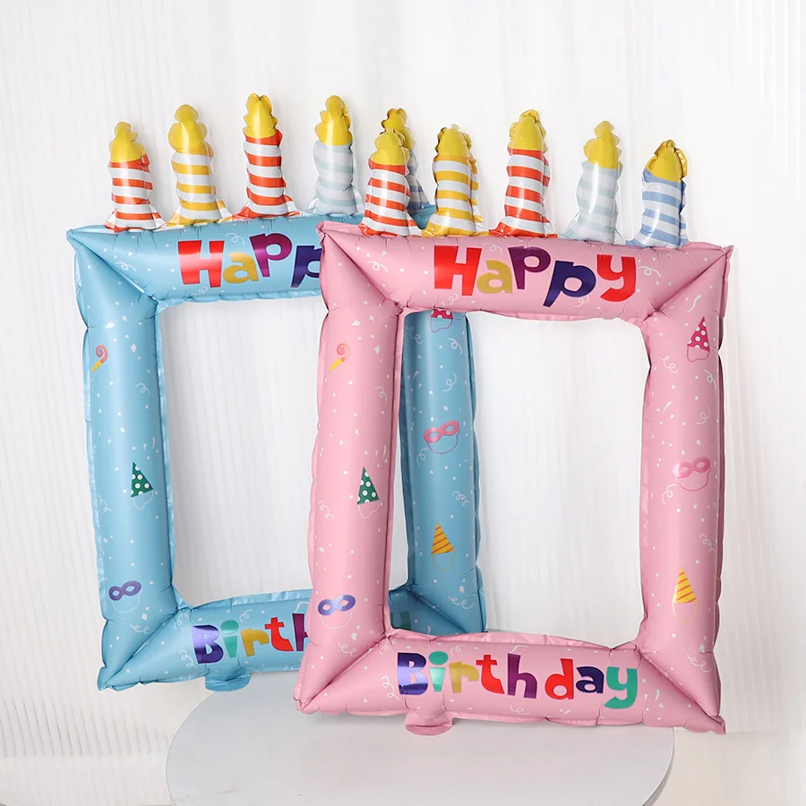 1/2pcs Bingkai Foto Ulang Tahu - Confetti Balloon Set ulasan dan harga
