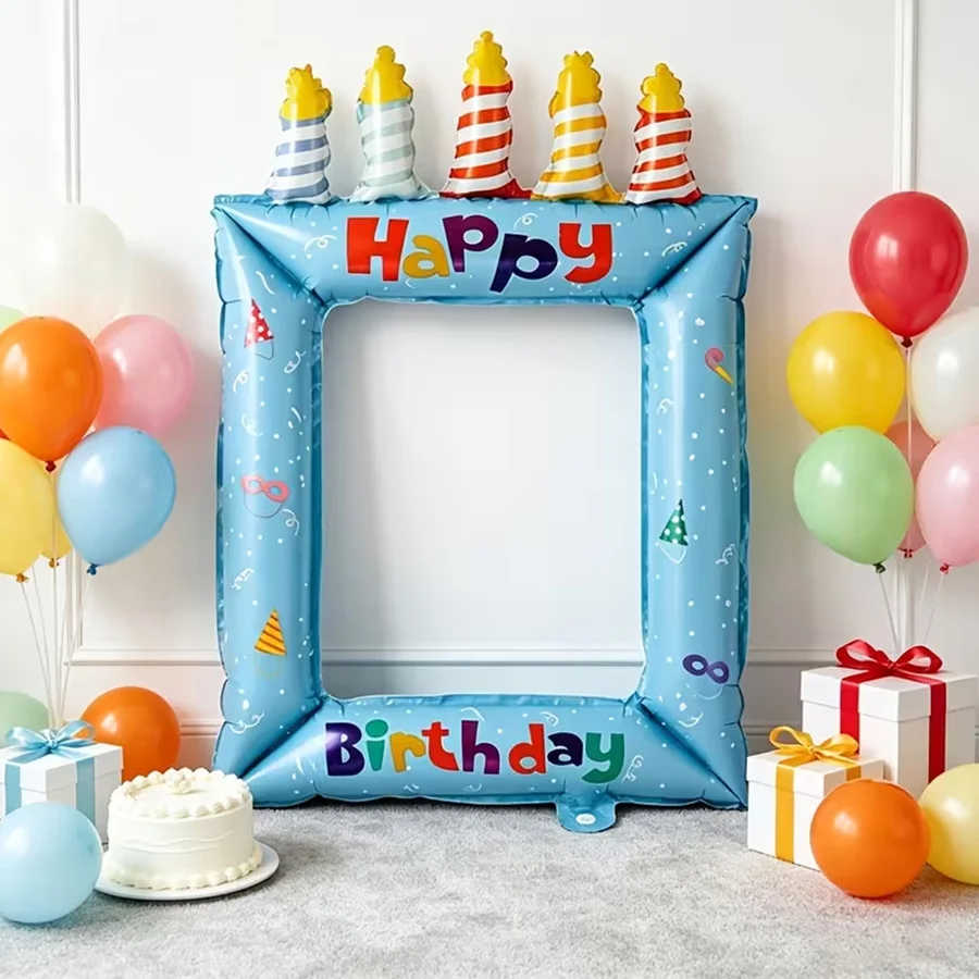 1/2pcs Bingkai Foto Ulang Tahu - Confetti Balloon Set ulasan dan harga