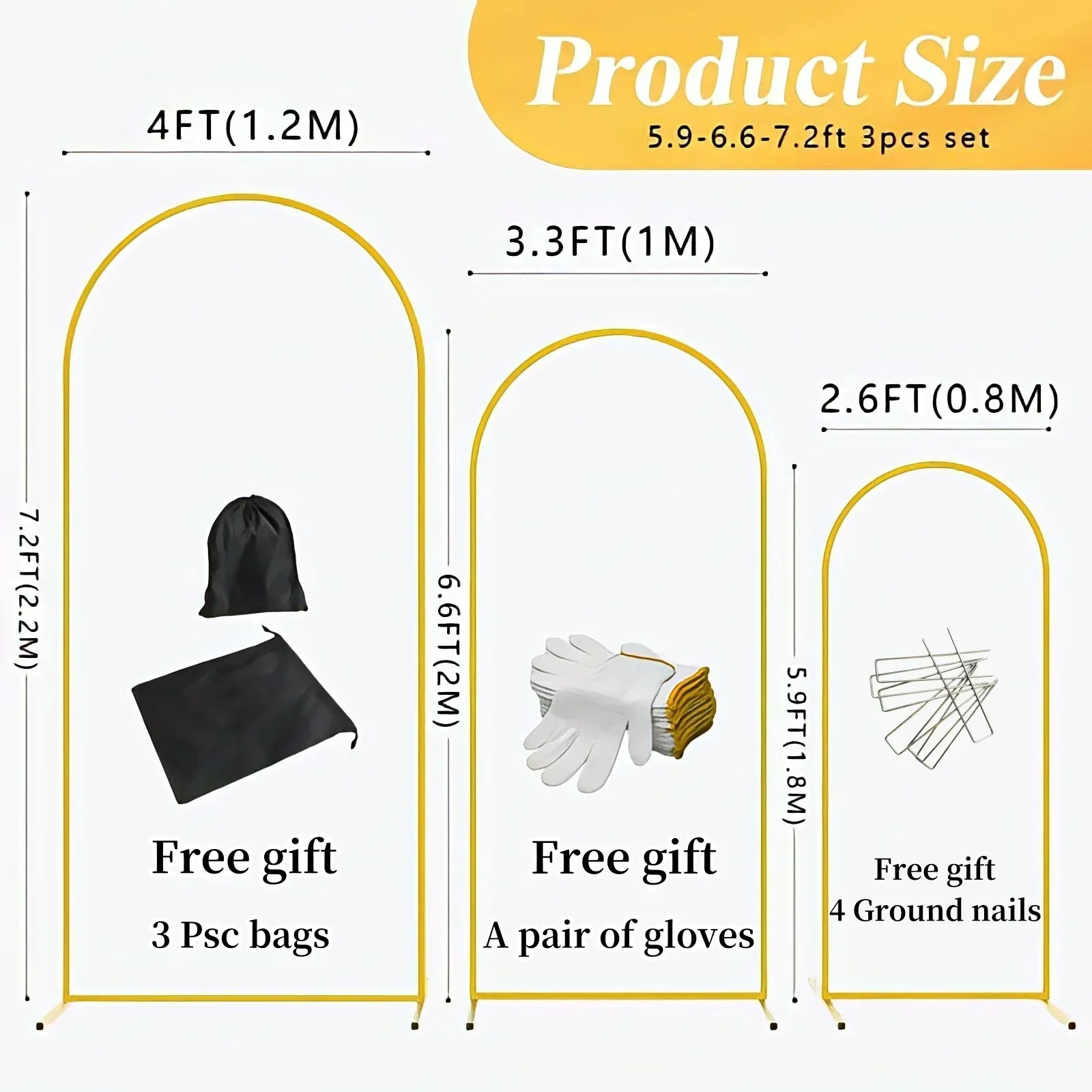 Set Lengkungan Balon Logam Ema - Wedding Support ulasan dan harga