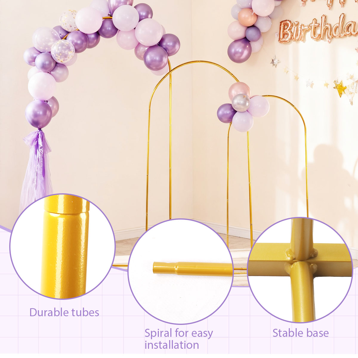 3 Paket Kit Lengkungan Logam E - Wedding Support ulasan dan harga